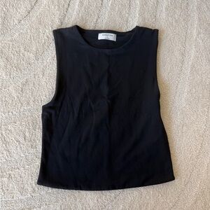 Aritzia Black Contour Crewneck Tank